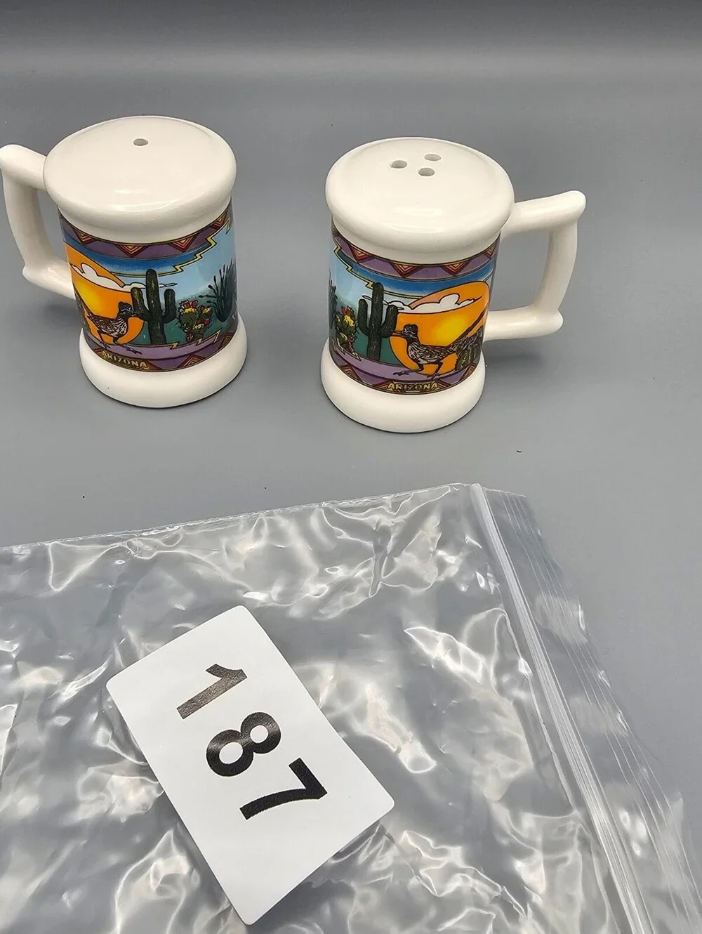Arizona Themed Ceramic Salt and Pepper Shakers Set